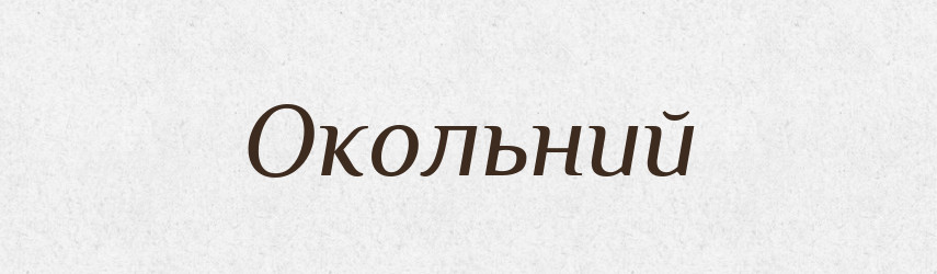 Окольний — Словник чужомовних слів і термінів