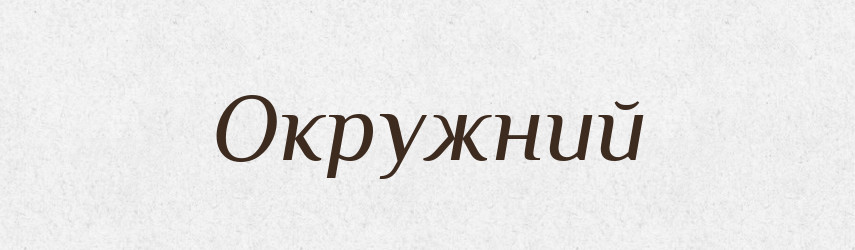 Окружний — Словник чужомовних слів і термінів