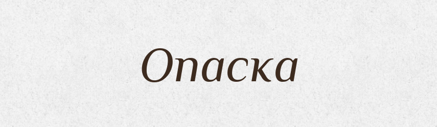 Опаска — Словник чужомовних слів і термінів