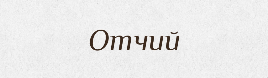 Отчий — Словник чужомовних слів і термінів