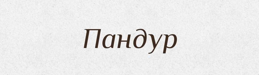 Пандур — Словник чужомовних слів і термінів