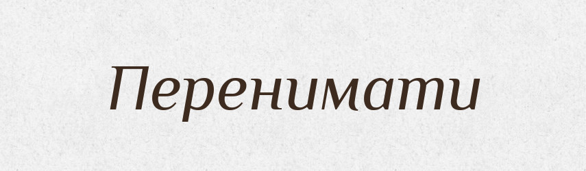 Перенимати — Словник чужомовних слів і термінів