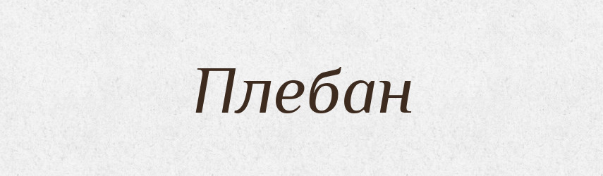 Плебан — Словник чужомовних слів і термінів