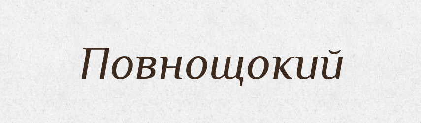 Повнощокий — Словник чужомовних слів і термінів