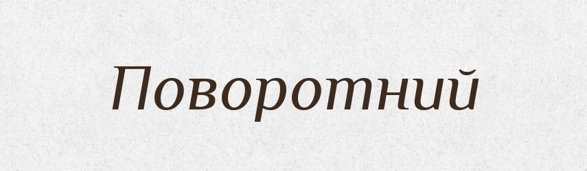 Поворотний — Словник чужомовних слів і термінів