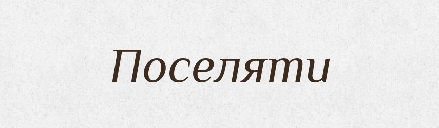 Поселяти — Словник чужомовних слів і термінів