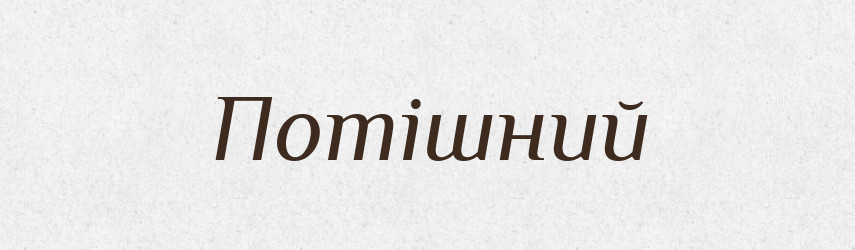 Потішний — Словник чужомовних слів і термінів