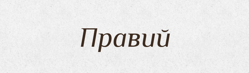 Правий — Словник чужомовних слів і термінів