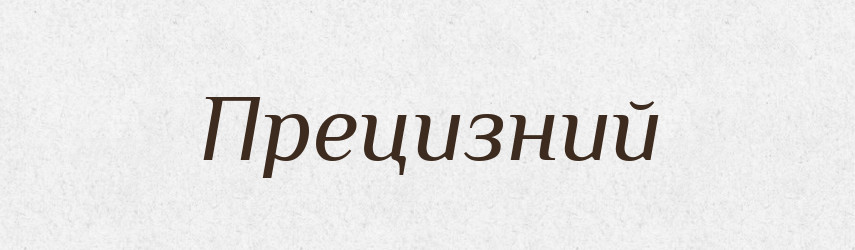 Прецизний — Словник чужомовних слів і термінів