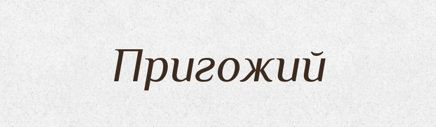 Пригожий — Словник чужомовних слів і термінів