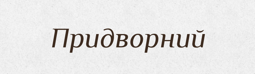 Придворний — Словник чужомовних слів і термінів