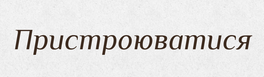Пристроюватися — Словник чужомовних слів і термінів
