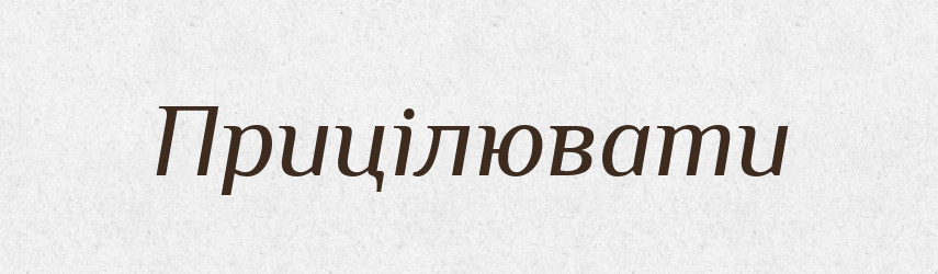 Прицілювати — Словник чужомовних слів і термінів