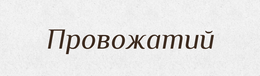 Провожатий — Словник чужомовних слів і термінів