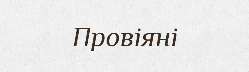 Провіяні — Словник чужомовних слів і термінів