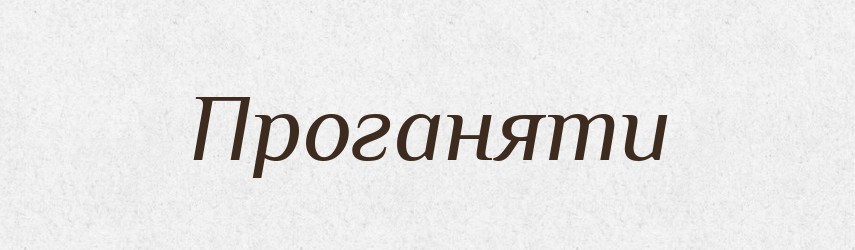 Проганяти — Словник чужомовних слів і термінів