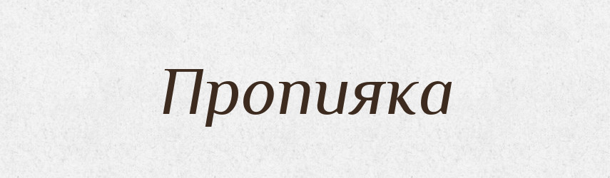 Пропияка — Словник чужомовних слів і термінів