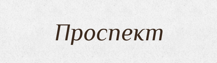 Проспект — Словник чужомовних слів і термінів