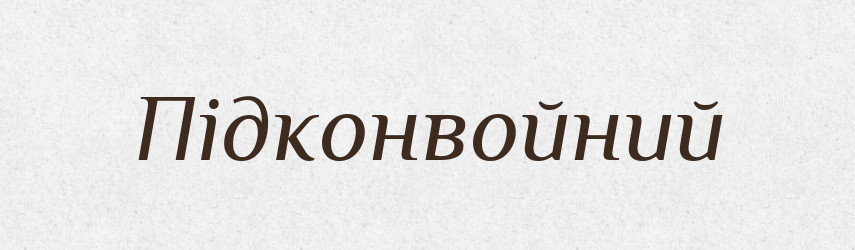 Підконвойний — Словник чужомовних слів і термінів