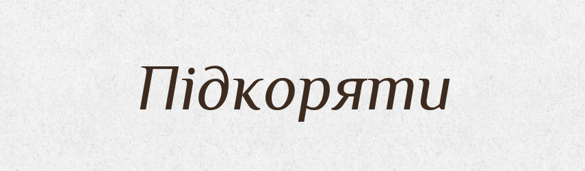 Підкоряти — Словник чужомовних слів і термінів