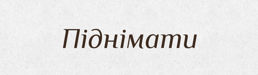 Піднімати — Словник чужомовних слів і термінів