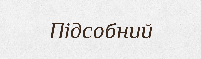 Підсобний — Словник чужомовних слів і термінів