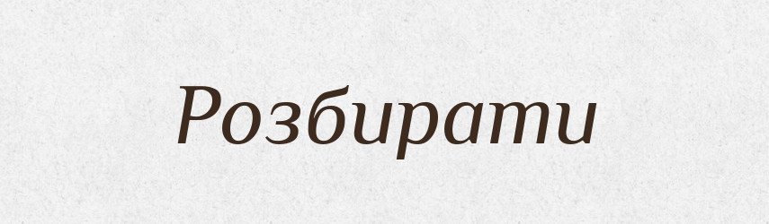 Розбирати — Словник чужомовних слів і термінів