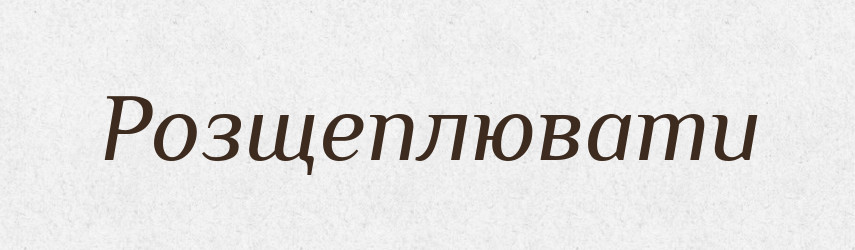 Розщеплювати — Словник чужомовних слів і термінів