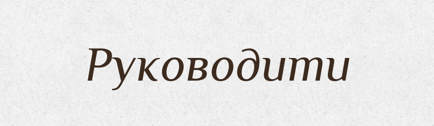 Руководити — Словник чужомовних слів і термінів