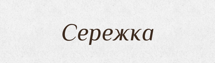 Сережка — Словник чужомовних слів і термінів