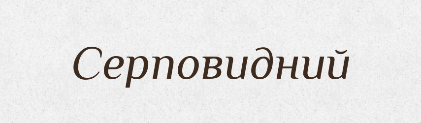 Серповидний — Словник чужомовних слів і термінів