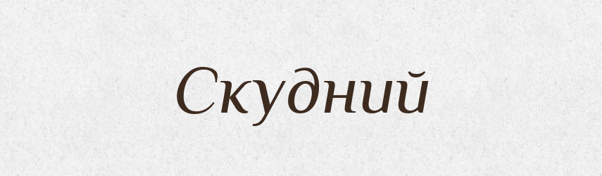 Скудний — Словник чужомовних слів і термінів