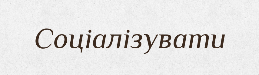 Соціалізувати — Словник чужомовних слів і термінів