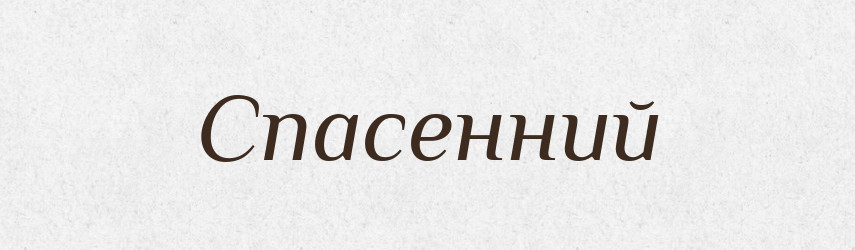 Спасенний — Словник чужомовних слів і термінів