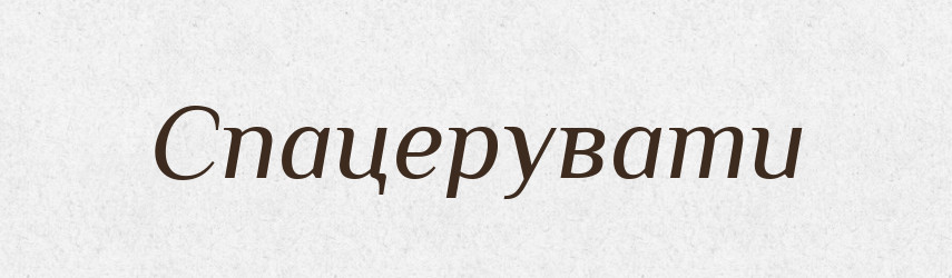 Спацерувати — Словник чужомовних слів і термінів