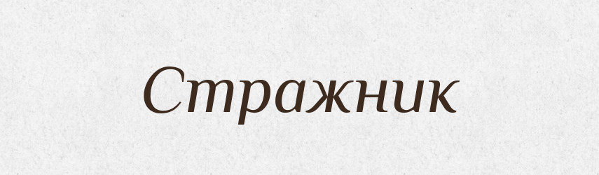 Стражник — Словник чужомовних слів і термінів