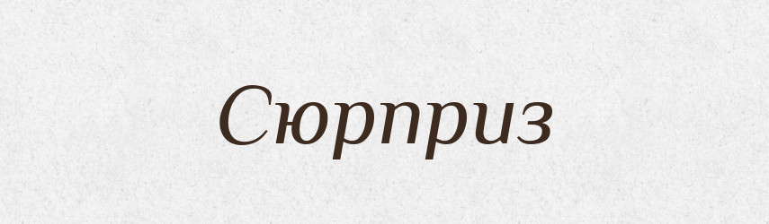 Сюрприз — Словник чужомовних слів і термінів
