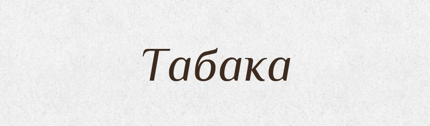Табака — Словник чужомовних слів і термінів