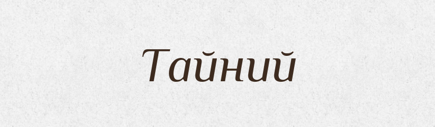 Тайний — Словник чужомовних слів і термінів