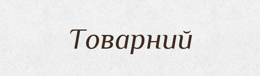 Товарний — Словник чужомовних слів і термінів