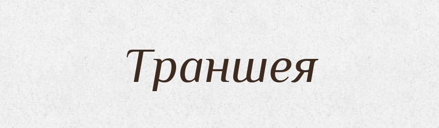 Траншея — Словник чужомовних слів і термінів