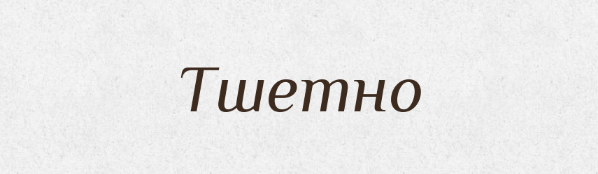 Тшетно — Словник чужомовних слів і термінів