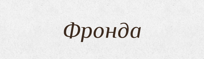 Фронда — Словник чужомовних слів і термінів