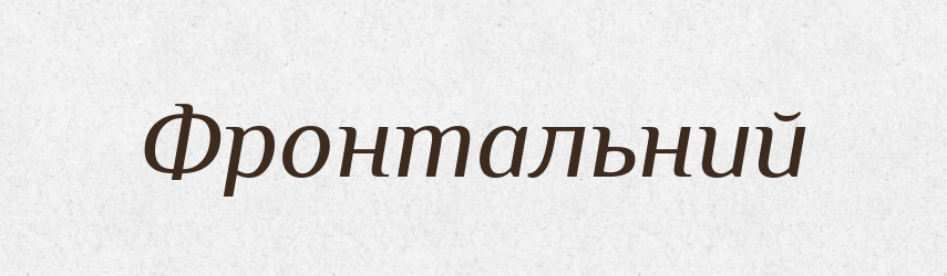 Фронтальний — Словник чужомовних слів і термінів