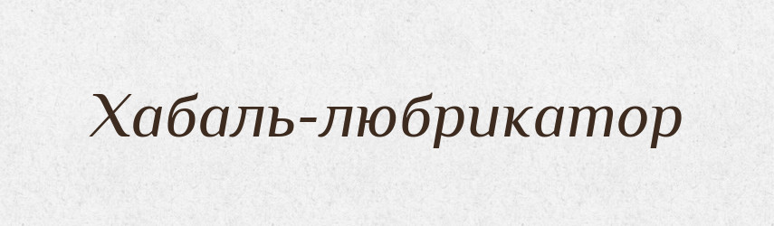 Хабаль-любрикатор — Словник чужомовних слів і термінів