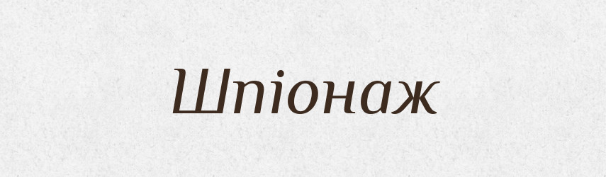 Шпіонаж — Словник чужомовних слів і термінів