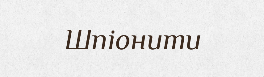 Шпіонити — Словник чужомовних слів і термінів