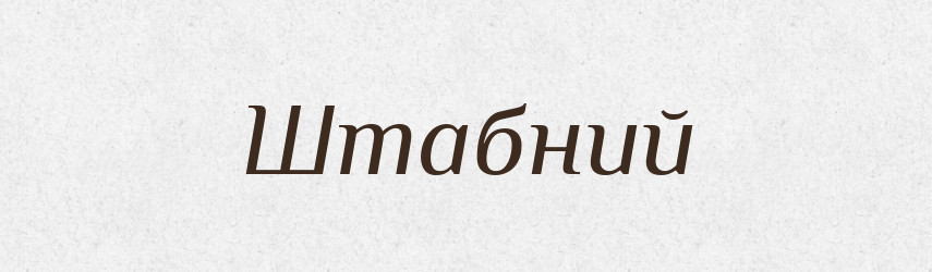Штабний — Словник чужомовних слів і термінів
