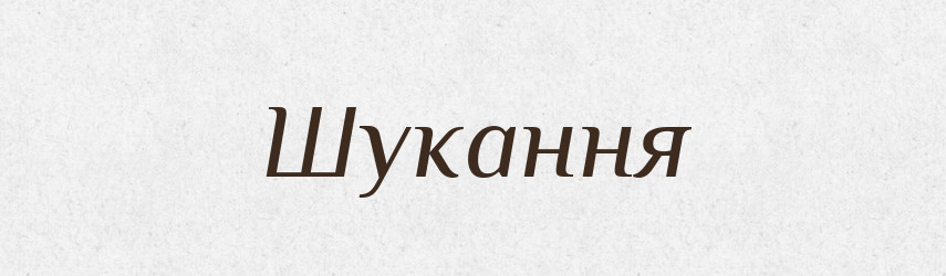 Шукання — Словник чужомовних слів і термінів