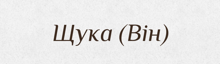 Щука (Він) — Словник чужомовних слів і термінів